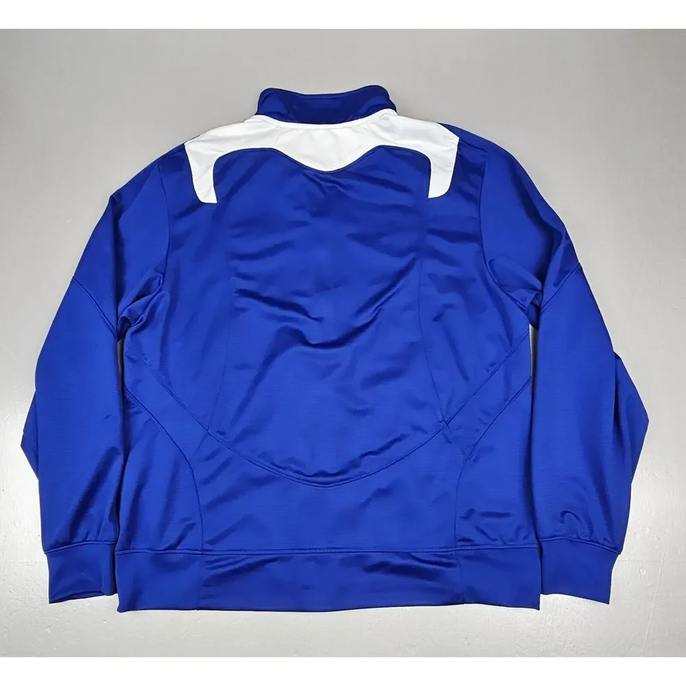 Adidas Scorch KU Jayhawks Track Jacket Mens Lrg Blue Climalite Kansas Basketball